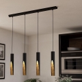 Eglo - Candelabro suspenso LED 4xGU10/4,5W/230V preto/dourada