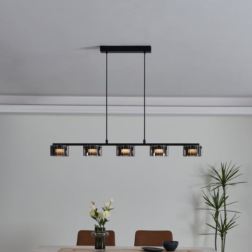 Eglo - Candelabro suspenso LED com regulação 5xLED/5,4W/230V