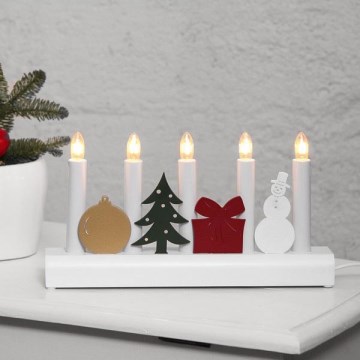 Eglo - Castiçal de Natal 5xE10/3W/230V