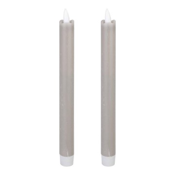 Eglo - CONJUNTO 2x LED Candle LED/1xAAA 24,5 cm cinzento