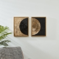 Eglo - CONJUNTO 2x Pinturas em tela 43x33 cm preto/dourado