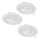 Eglo - CONJUNTO 3x Foco de encastrar LED 1xGU10/4W/230V branco