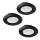 Eglo - CONJUNTO 3x Foco de encastrar LED 1xGU10/4W/230V preto
