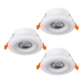 Eglo - CONJUNTO 3x Foco de encastrar LED 3xLED/4,8W/230V branco