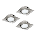 Eglo - CONJUNTO 3x Foco de encastrar LED PINEDA 1xLED/4,9W/230V