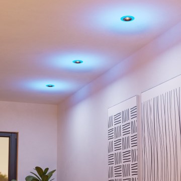 Eglo - CONJUNTO 3x Focos de encastrar LED RGBW para casa de banho com regulação 3xLED/3,8W/230V 2700-6500K IP44 + comando