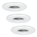 Eglo - CONJUNTO 3x Iluminação de casa de banho LED IGOA 1xGU10/3.3W/230V