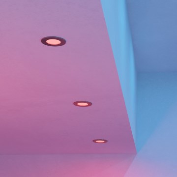 Eglo - Conjunto 3x LED RGBW dimerizável, luminária encastrada para casa de banho, LED/2,8W/230V 2700-6500K Ø 8,8 cm IP44 cromo fosco