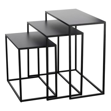 Eglo - CONJUNTO 3x Mesas de cabeceira preto