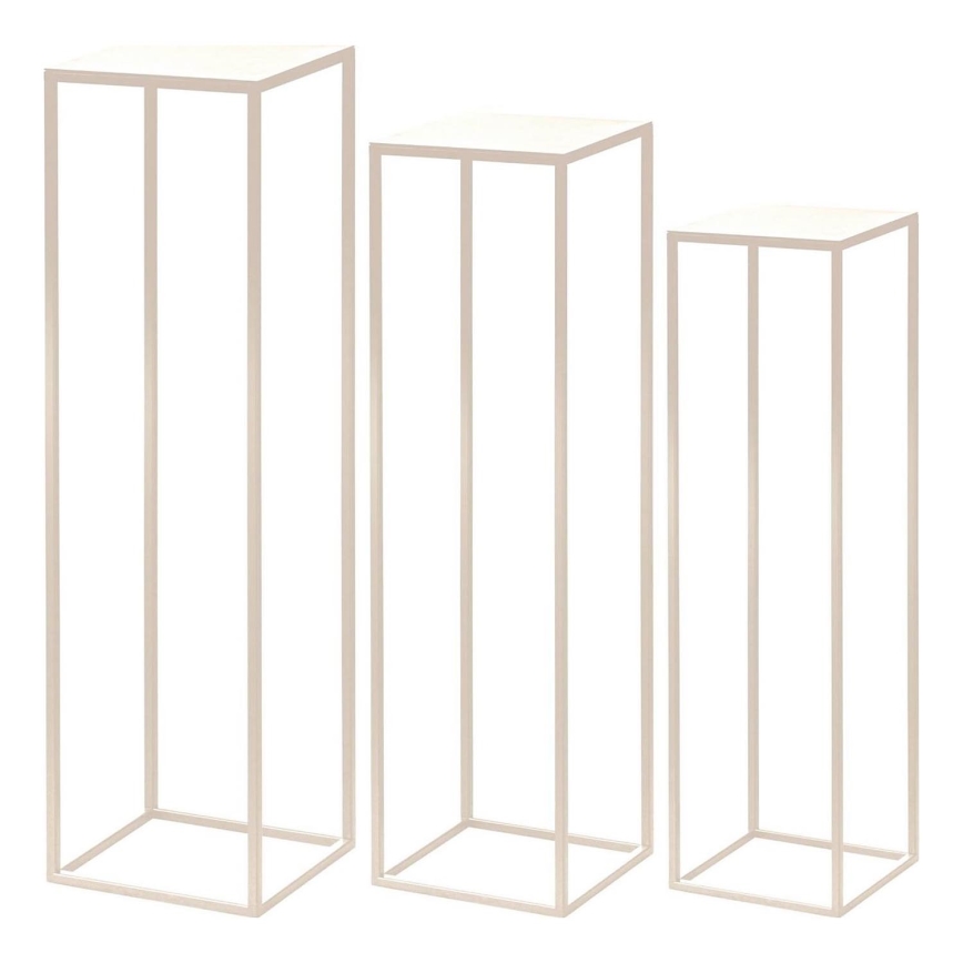 Eglo - CONJUNTO 3x Suportes para flores creme