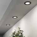 Eglo - Conjunto com 3 luminárias LED de embutir, 3,7W/230V, 2700/4000/6500K, diâmetro 8,8 cm, preto