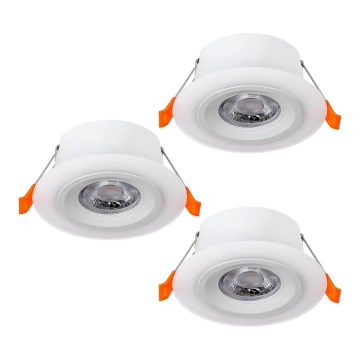 Eglo - Conjunto de 3 candeeiros de encastrar LED LED/4,8W/230V branco