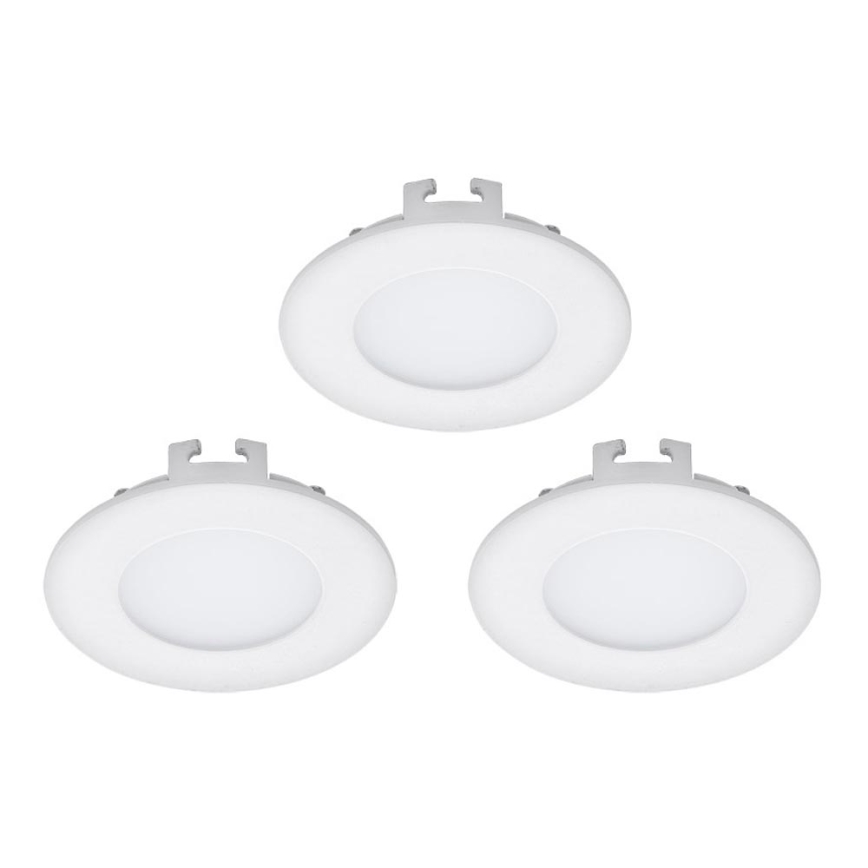 Eglo - Conjunto de 3 luminárias de embutir LED FUEVA 1 1xLED/2,7W/230V diâmetro 8,5 cm