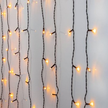 Eglo - Cortina LED para exterior 120 LEDs 1,8 m IP44 branco quente