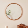 Eglo - Espelho de parede diâmetro 70 cm castanho