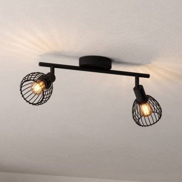 Eglo - Foco 2xE14/40W/230V preto