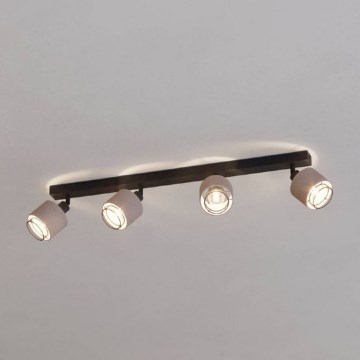 Eglo - Foco 4xE14/40W/230V preto/bege