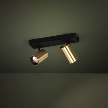 Eglo - Foco LED 2xGU10/4,5W/230V 3000K preto/dourado