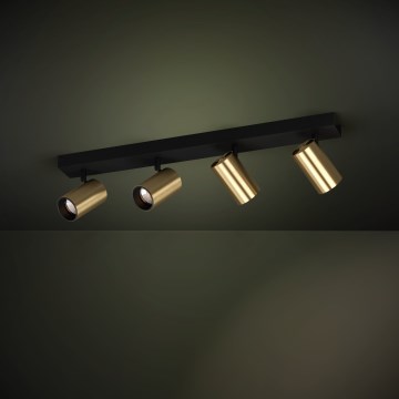 Eglo - Foco LED 4xGU10/4,5W/230V 3000K preto/dourado