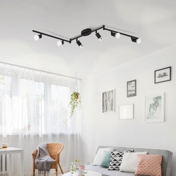 Eglo - Foco LED 6xGU10/2,8W/230V 3000K preto