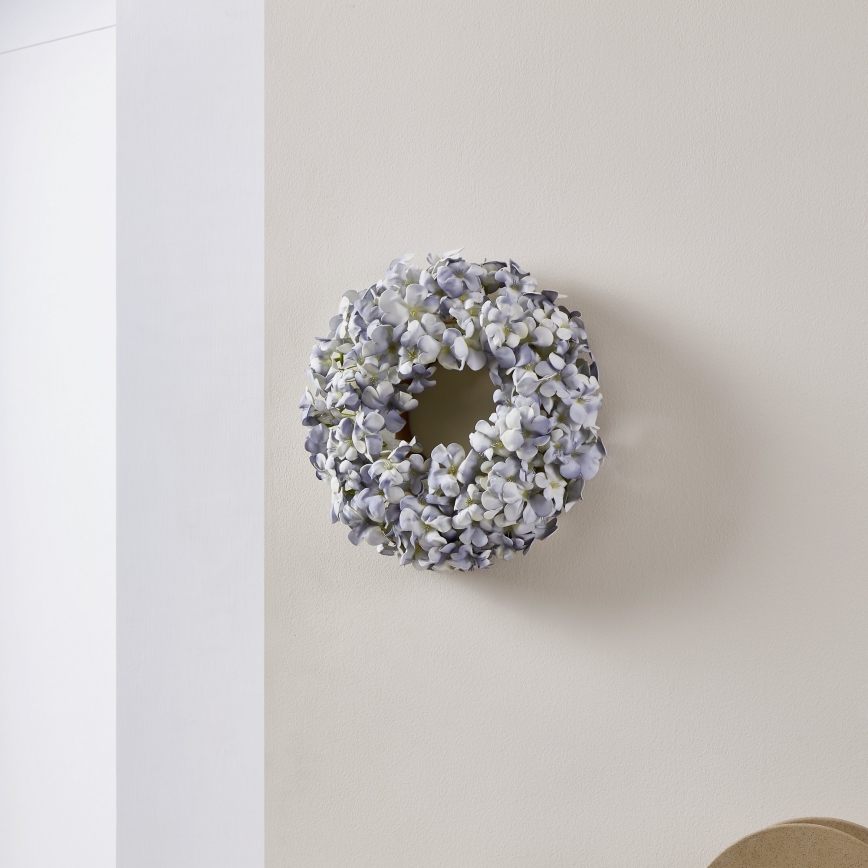 Eglo - Grinalda de flores artificiais diâmetro 35 cm azul