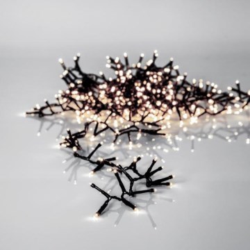 Eglo - Guirlanda LED para exterior 800 LEDs, 21 m, IP44, branco quente