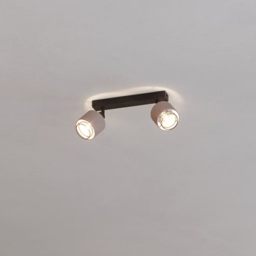 Eglo - Iluminação de parede 2xE14/40W/230V preto/bege