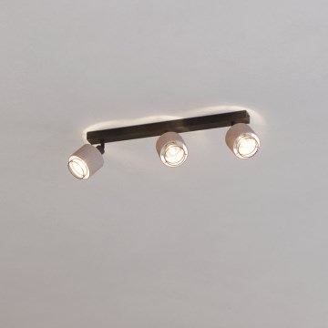 Eglo - Iluminação de parede 3xE14/40W/230V preto/bege