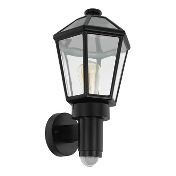 Eglo - Iluminação de parede exterior com sensor 1xE27/28W/230V IP44