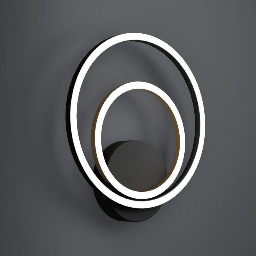 Eglo - Iluminação de parede LED LED/12W/230V 3000K + 4xLED/2,1W 3000K preto