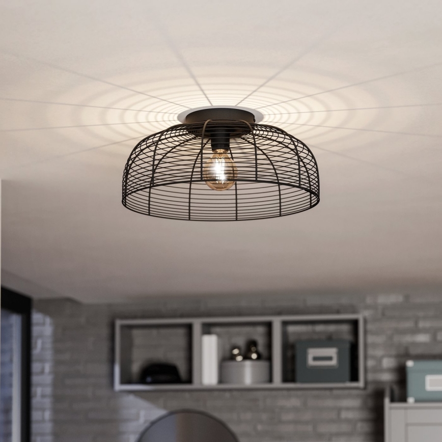 Eglo - Iluminação de teto 1xE27/40W/230V preto