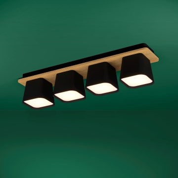 Eglo - Iluminação de teto 4xE27/40W/230V preto/castanho
