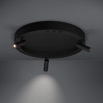 Eglo - Iluminação de teto LED com regulação 3xLED/8W/230V + 3xLED/8,5W 3000K preto + comando