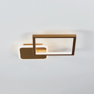 Eglo - Iluminação de teto LED com regulação LED/15W/230V dourado + controlo remoto