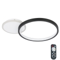 Eglo - Iluminação de teto LED com regulação LED/15W/230V preto + controlo remoto