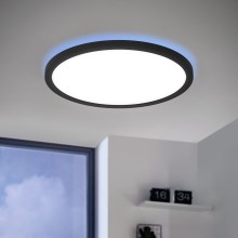 Eglo - Iluminação de teto LED RGBW com regulação LED/14,6W/230V preta ZigBee