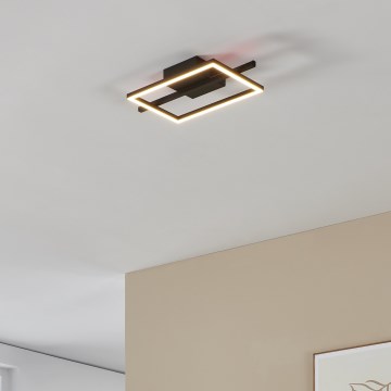 Eglo - Iluminação de teto LED RGBW com regulação LED/17W/230V 2700-6500K preto + comando