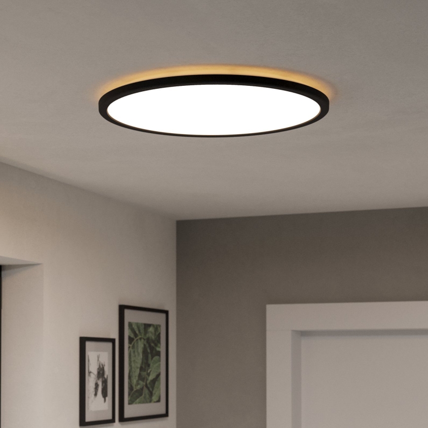Eglo - Iluminação de teto LED RGBW para casa de banho com regulação LED/16,8W/230V 2700-6500K diâmetro 50 cm IP44 preto ZigBee