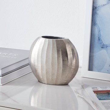 Eglo - Jarra de metal 13x15 cm prateado