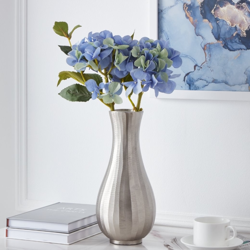 Eglo - Jarra de metal 28,5x13 cm prateado