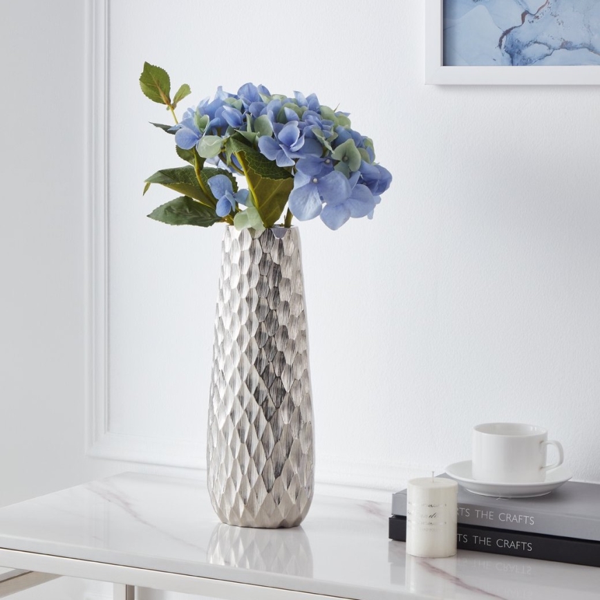 Eglo - Jarra de metal 31x12 cm prateado