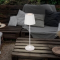 Eglo - Lâmpada de mesa LED recarregável e regulável para exterior LED/3,8W/5V 2400/3000/4000K 2000 mAh IP44 branca