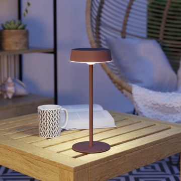 Eglo - Lâmpada de mesa tátil recarregável por energia solar dimerizável LED/3W/5V 3000-6000K 1800 mAh IP44 laranja