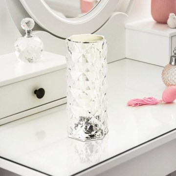 Eglo - Lâmpada de mesa tátil RGB dimerizável recarregável LED/800 mAh transparente