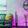 Eglo - Lâmpada de pé LED RGBW dimmerizável 2xLED/16W/230V preta ZigBee