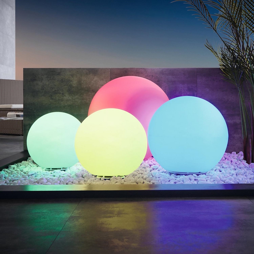 Eglo - Lâmpada exterior LED RGB regulável 1xE27/9W/230V 2700-6500K IP65 Ø600