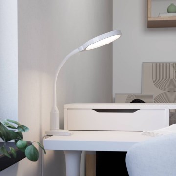 Eglo - Lâmpada flexível LED regulável com clipe, 5,5 W, 230 V, 2700/4000/6500 K, branca