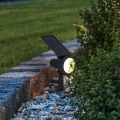 Eglo - Lâmpada solar LED RGBW dimerizável LED/3W/4,5V IP44 preta + comando remoto