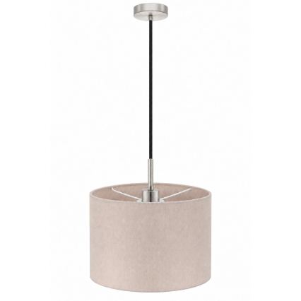 Eglo - LED candeeiro suspenso com cabo TUNJA 1xE27/60W/230V Ø 20 cm bege/preto