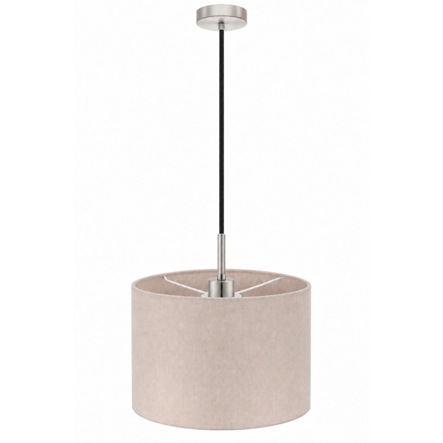 Eglo - LED candeeiro suspenso com cabo TUNJA 1xE27/60W/230V Ø 20 cm bege/preto